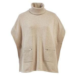 Andrea Jovine Poncho Sweater, Turtleneck, Short Sleeves